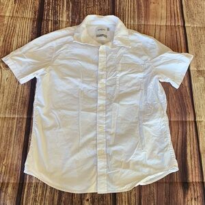 Goodfellow & Co Men's Slim Short Sleeve Collared White Casual Shirt Size: L